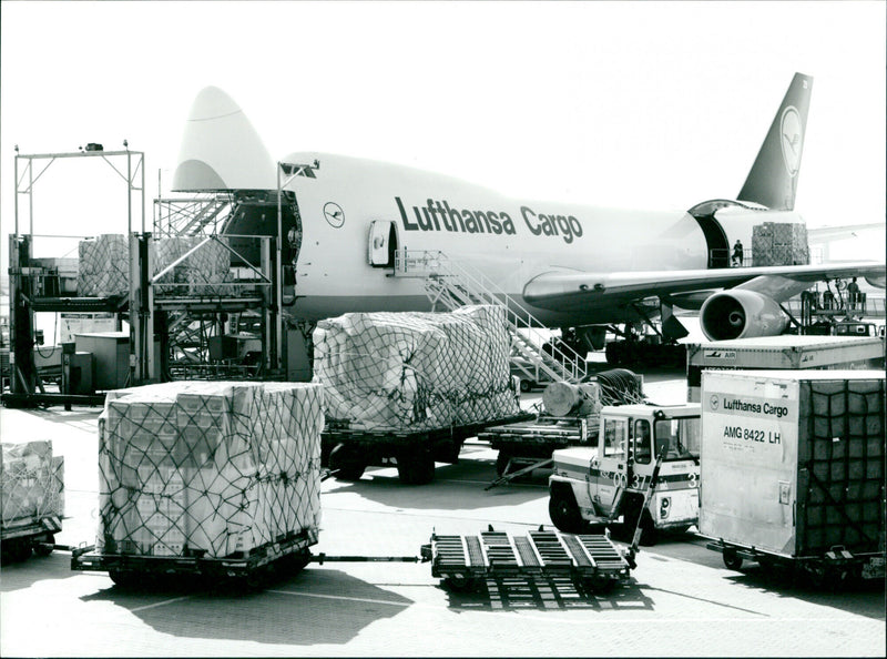 Boeing 747-200F jumbo freighter - Vintage Photograph