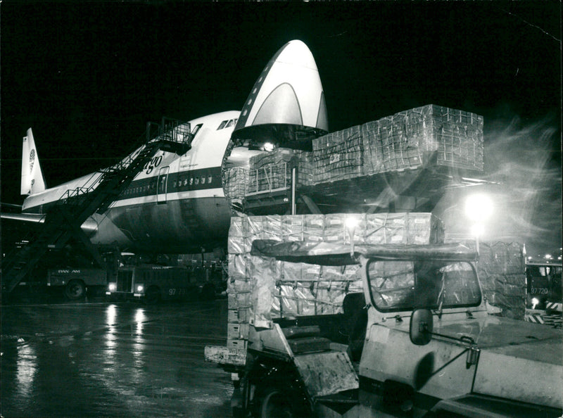 Boeing 747 jumbo freighter - Vintage Photograph