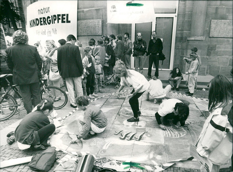 Nature Children's Summit in Frankfurt - Vintage Photograph