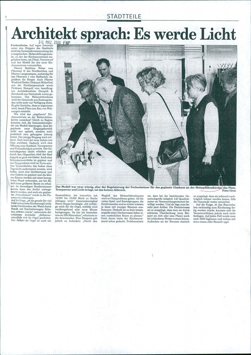 Model of the Melanchthon church - Vintage Photograph