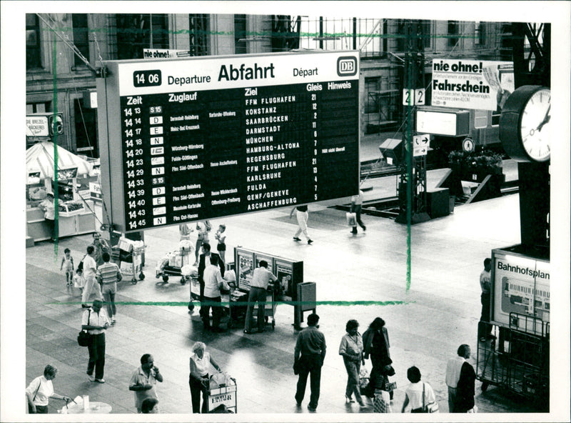 1988 Frankfurt Central Station - Vintage Photograph