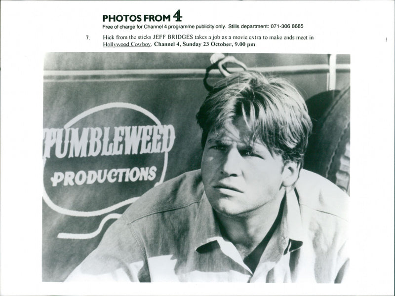 Jeff Bridges in "Hollywood Cowboy" - Vintage Photograph