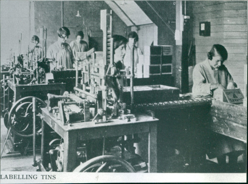 Colman's Labelling Tins - Vintage Photograph