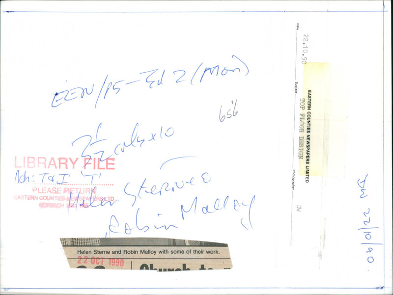 Helen Sterne and Robin Malloy - Vintage Photograph