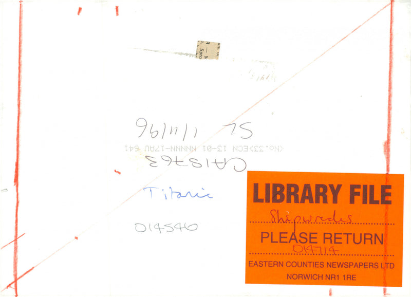 A close-up of the Technol Tiit Chine 44-8 Titanic 3 Cho Spro 014546 R-M model ship. - Vintage Photograph