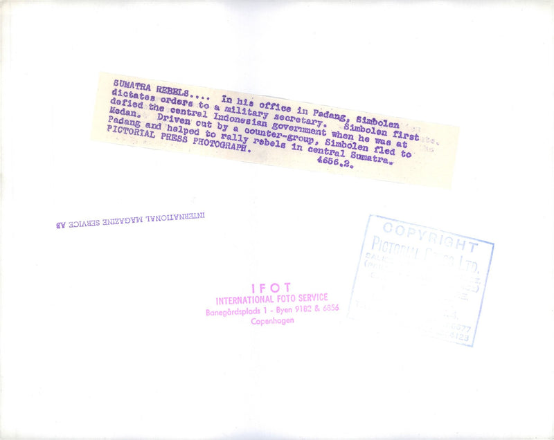 SUMATRA REBELS - Vintage Photograph