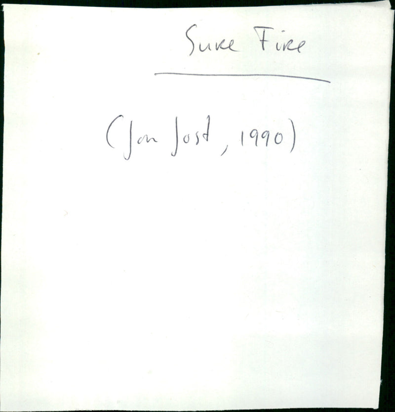 Sure Fire - Vintage Photograph