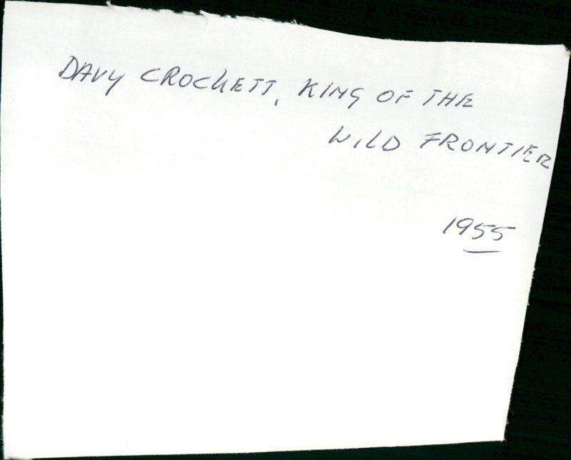 Film: Davy Crockett: King of the Wild Frontier - Vintage Photograph