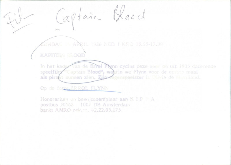 Film: Captain Blood - Vintage Photograph