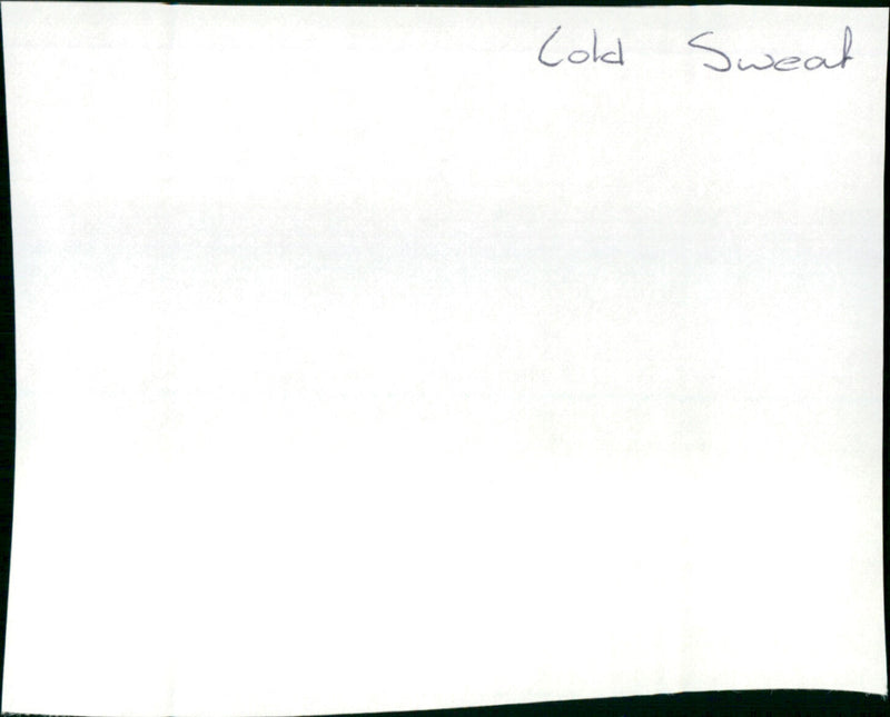 FILM: Cold Sweat - Vintage Photograph