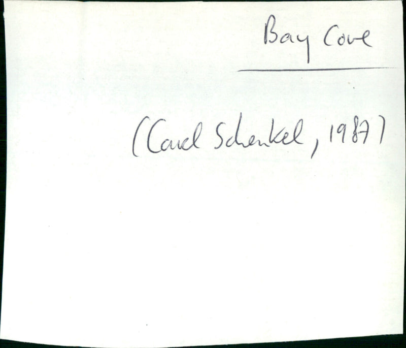 Bay Cove - Vintage Photograph