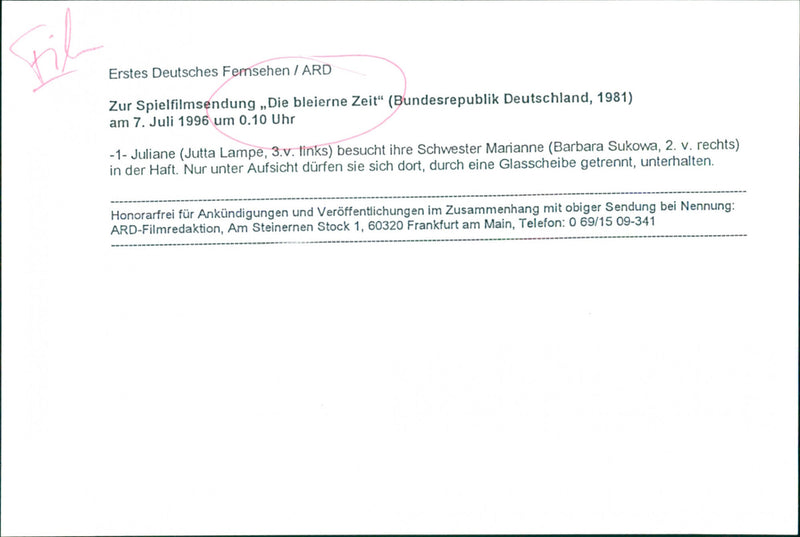 Die bleierne Zeit - Vintage Photograph
