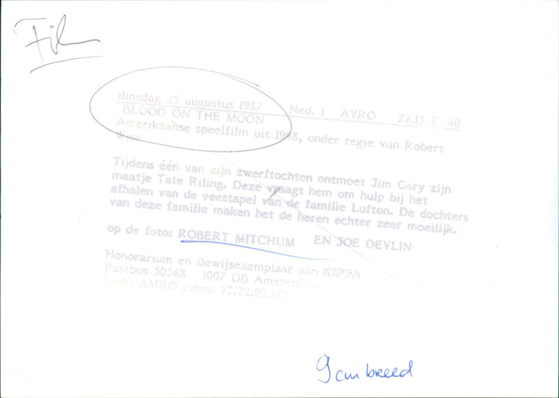 Robert Mitchum and Joe Devlin - Blood on the Moon - Vintage Photograph