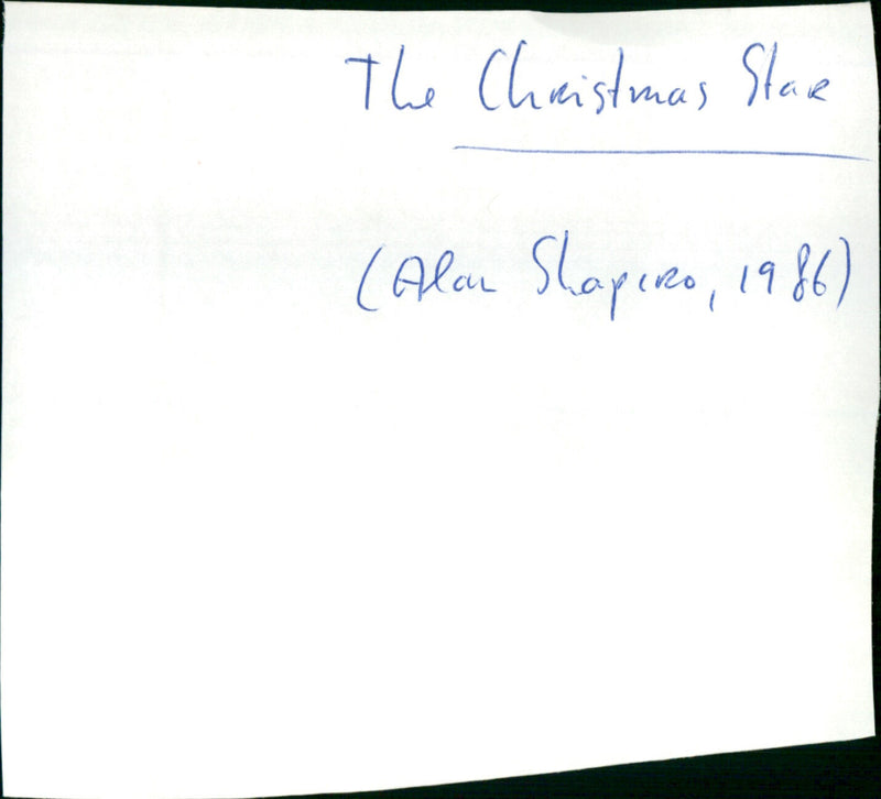 The Christmas Star - Vintage Photograph