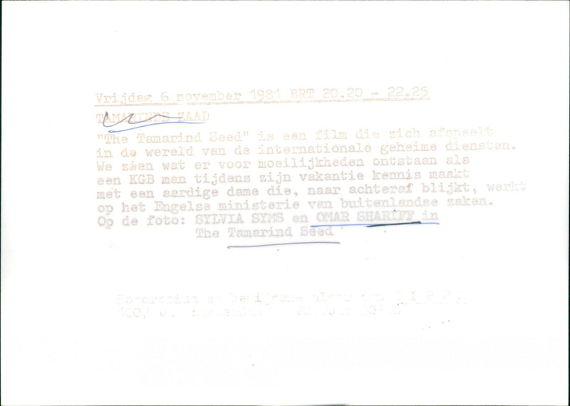 The Tamarind Seed - Vintage Photograph