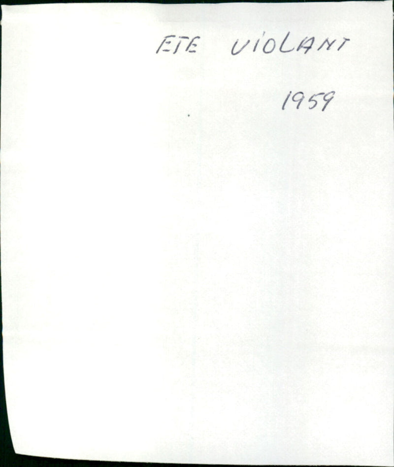 'Eté violent - Vintage Photograph