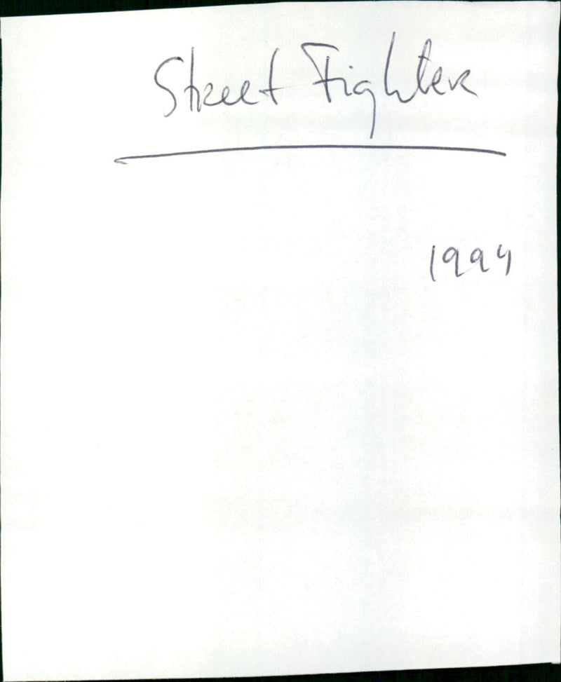 Street Fighter - Vintage Photograph