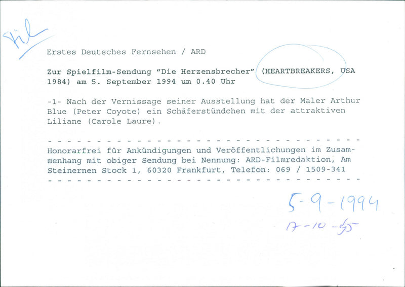 Peter Coyote and Carole Laure - Heartbreakers - Vintage Photograph