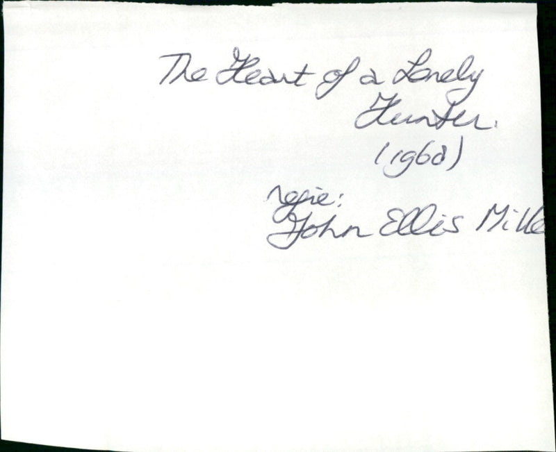 The Heart Is a Lonely Hunter - Vintage Photograph