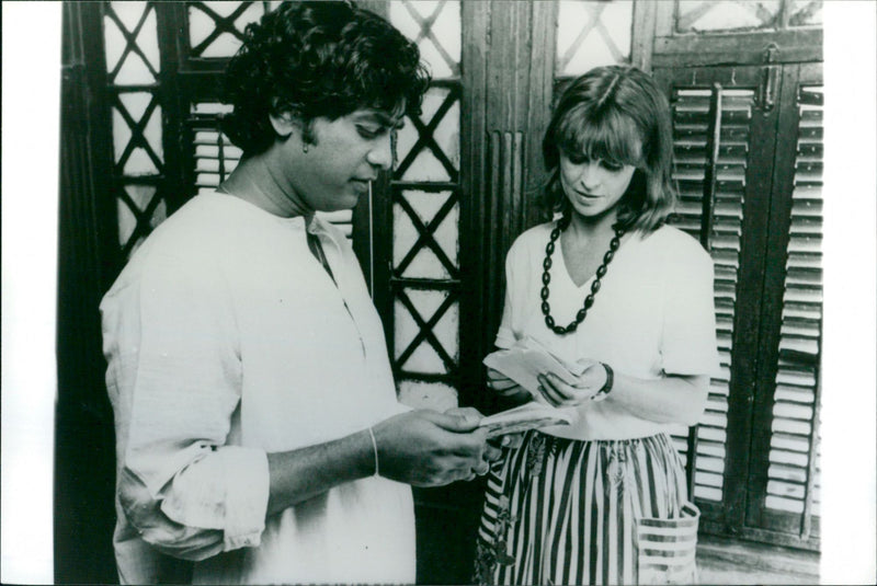 Julie Christie and Zakir Hussain - Heat and Dust - Vintage Photograph