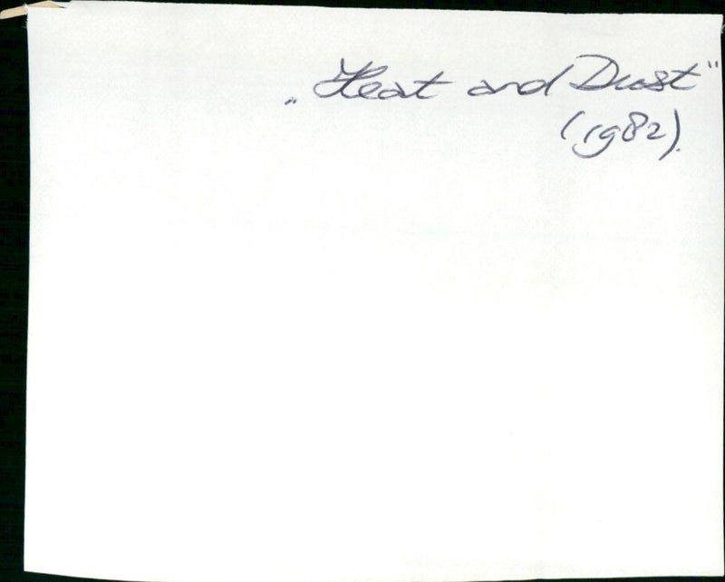 Heat and Dust - Vintage Photograph