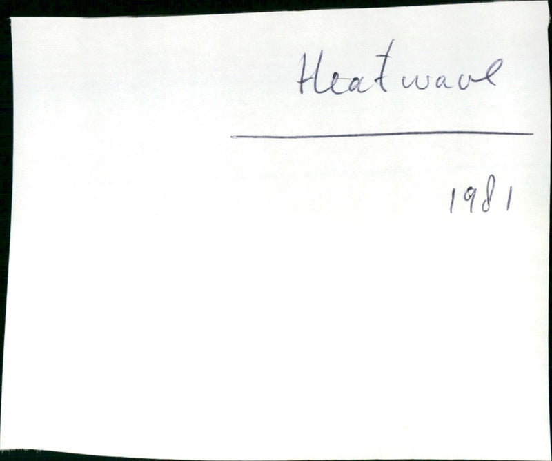 Heatwave - Vintage Photograph