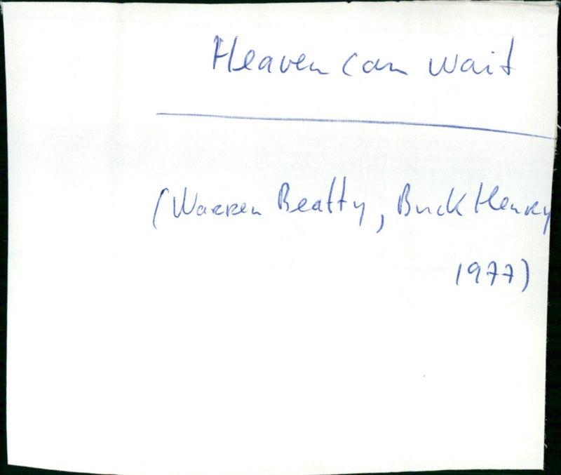 Heaven Can Wait - Vintage Photograph