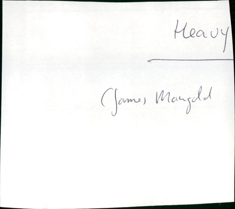 Heavy - Vintage Photograph