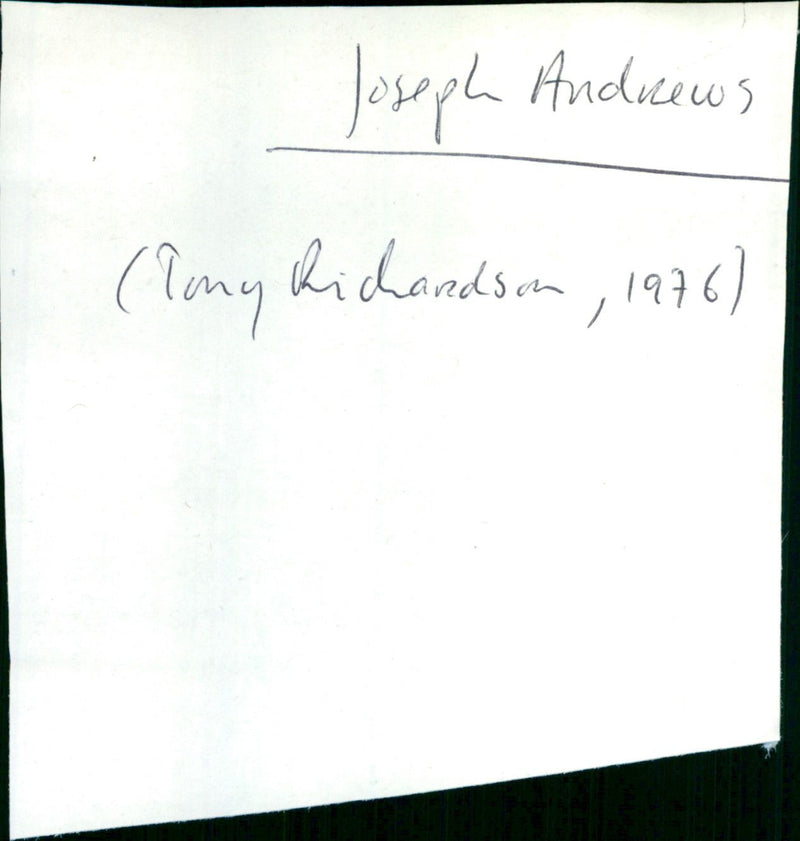 Joseph Andrews - Vintage Photograph