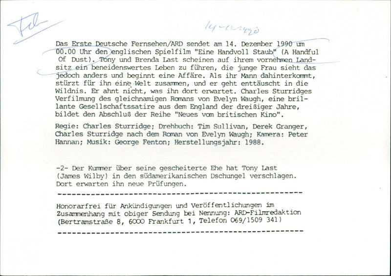 James Wilby - A Handful of Dust - Vintage Photograph