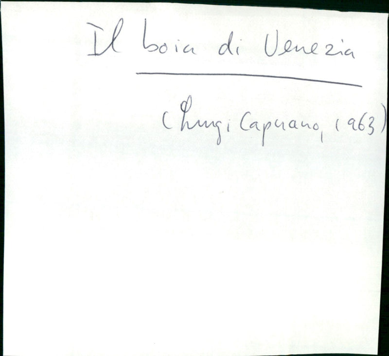 Il boia di Venezia (The Executioner of Venice) - Vintage Photograph