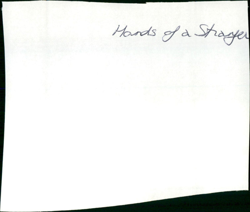 Hands of a Stranger - Vintage Photograph