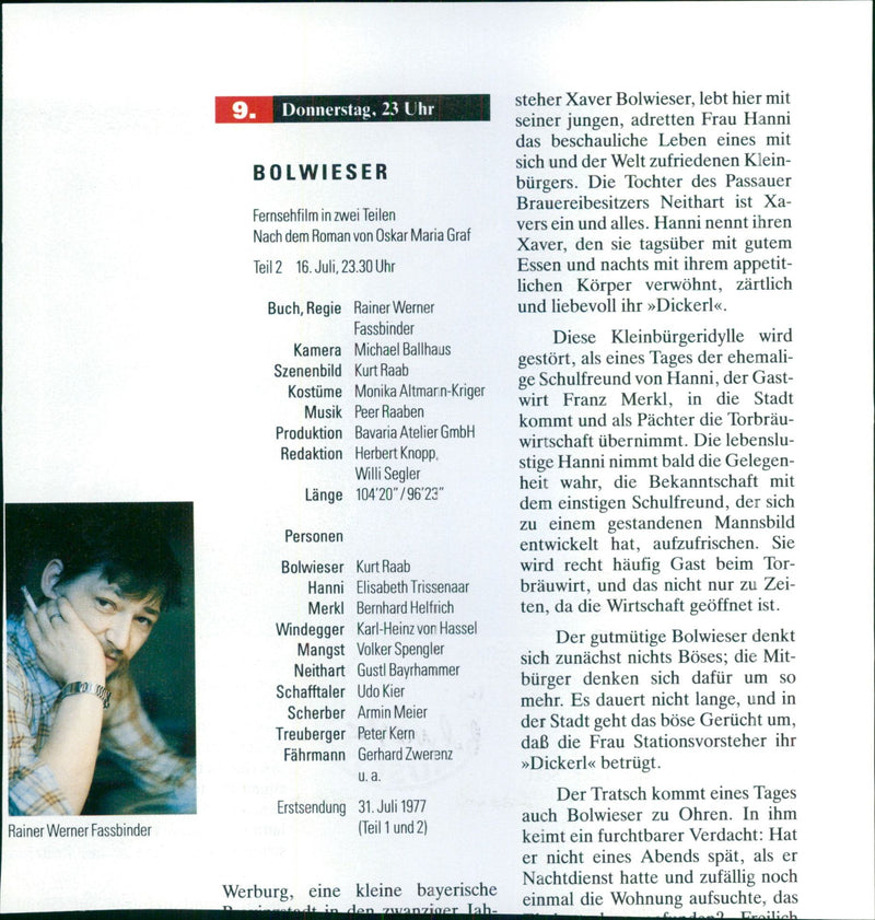 Elisabeth Trissenaar - Bolwieser - Vintage Photograph