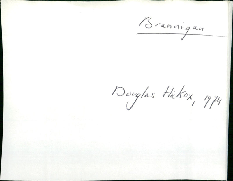 Brannigan - Vintage Photograph