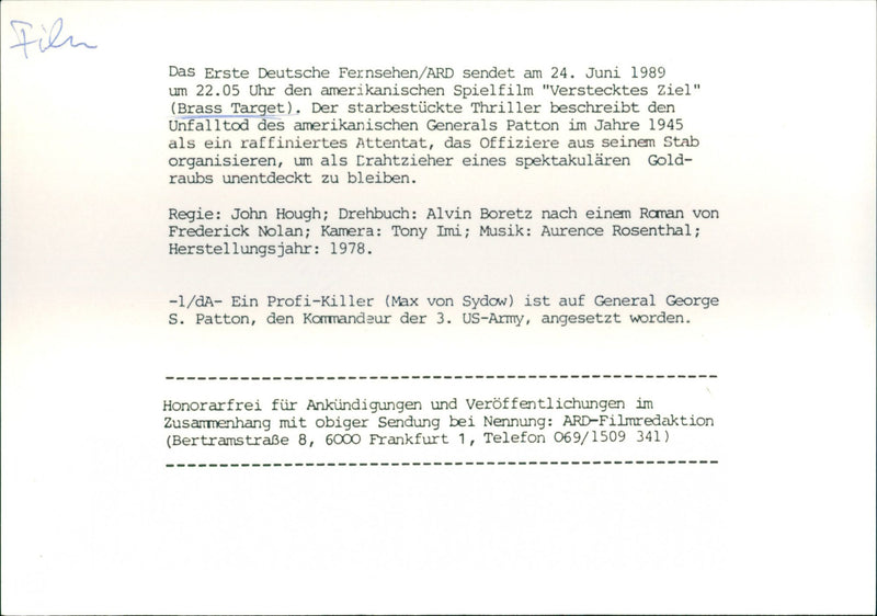 Max von Sydow - Brass Target - Vintage Photograph