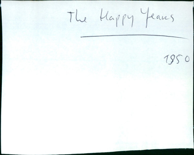 The Happy Years - Vintage Photograph