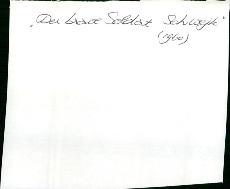 Der brave soldat Schwejk - Vintage Photograph