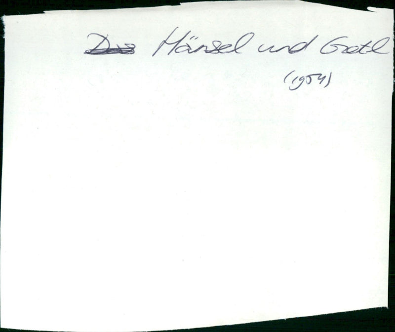 Hänsel und Gretel - Vintage Photograph