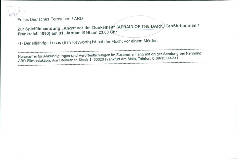 Afraid of the Dark 1991 - Vintage Photograph