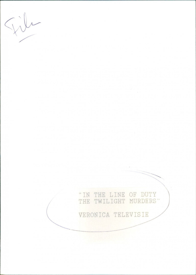 In the Line of Duty: The Twilight Murders - Vintage Photograph