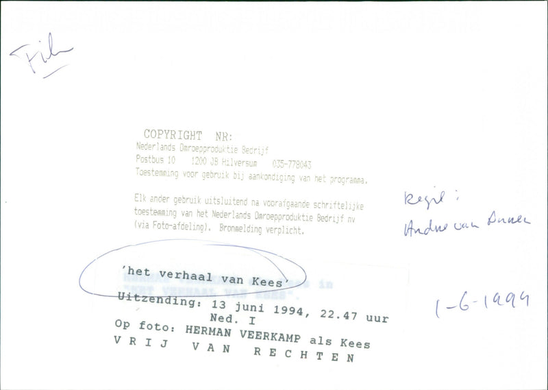"Het verhaal van Kees" - Vintage Photograph