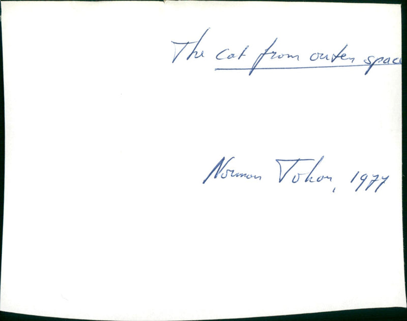 The Cat from Outer Space - Vintage Photograph