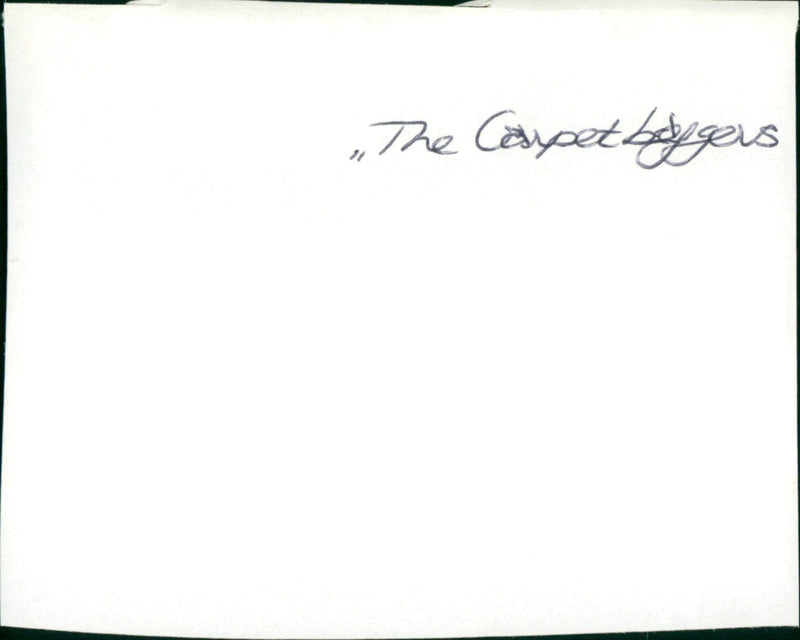 The Carpetbaggers - Vintage Photograph