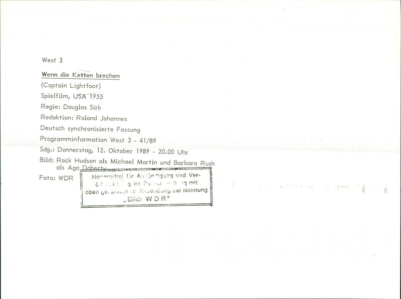 Rock Hudson and Barbara Rush - Vintage Photograph