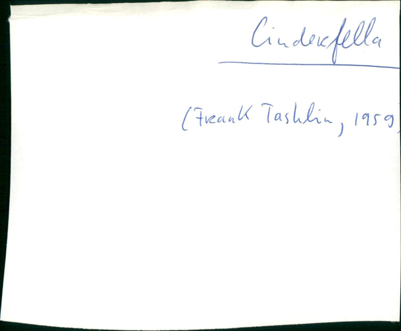 Cinderfella - Vintage Photograph