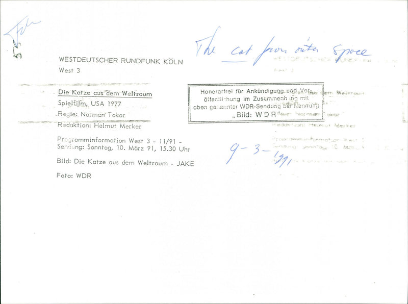 The Cat from Outer Space - Vintage Photograph