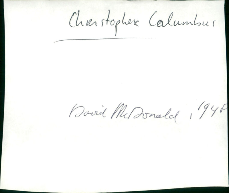 Christopher Columbus - Vintage Photograph