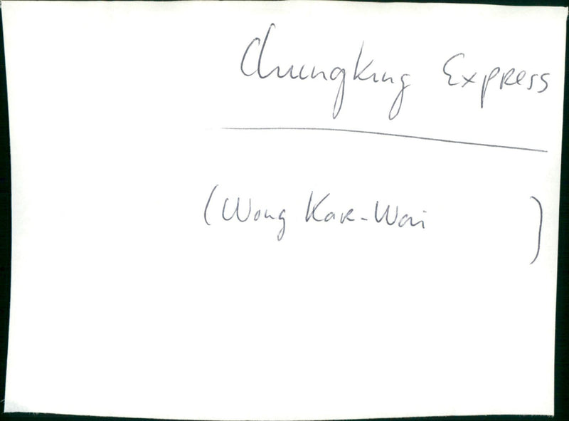 Chungking Express - Vintage Photograph