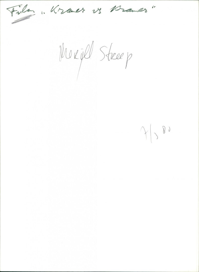 Kramer vs. Kramer - Vintage Photograph