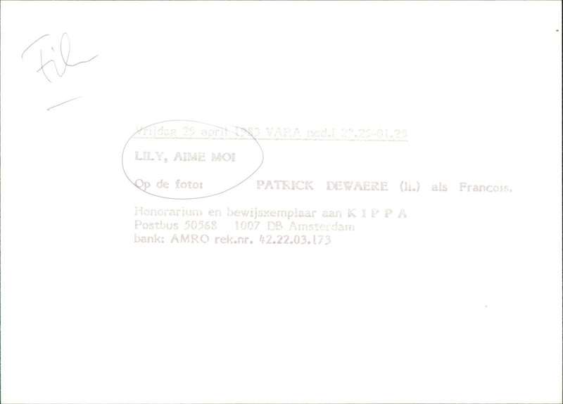 Lily Aime Moi - Vintage Photograph